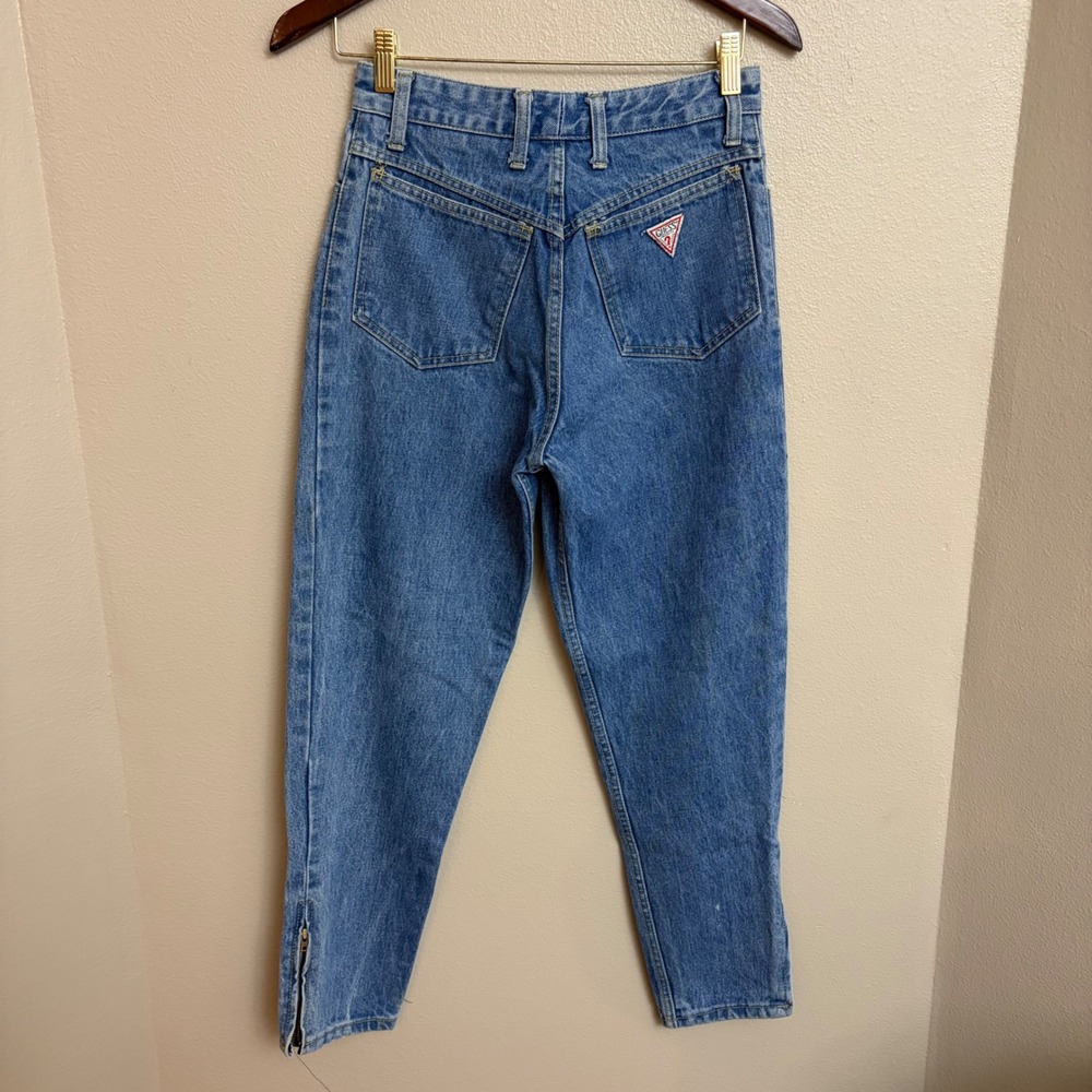 Guess Jeans Georges Marciano 29 Vintage 90s High Rise‎ Ankle Zip Mom Jeans